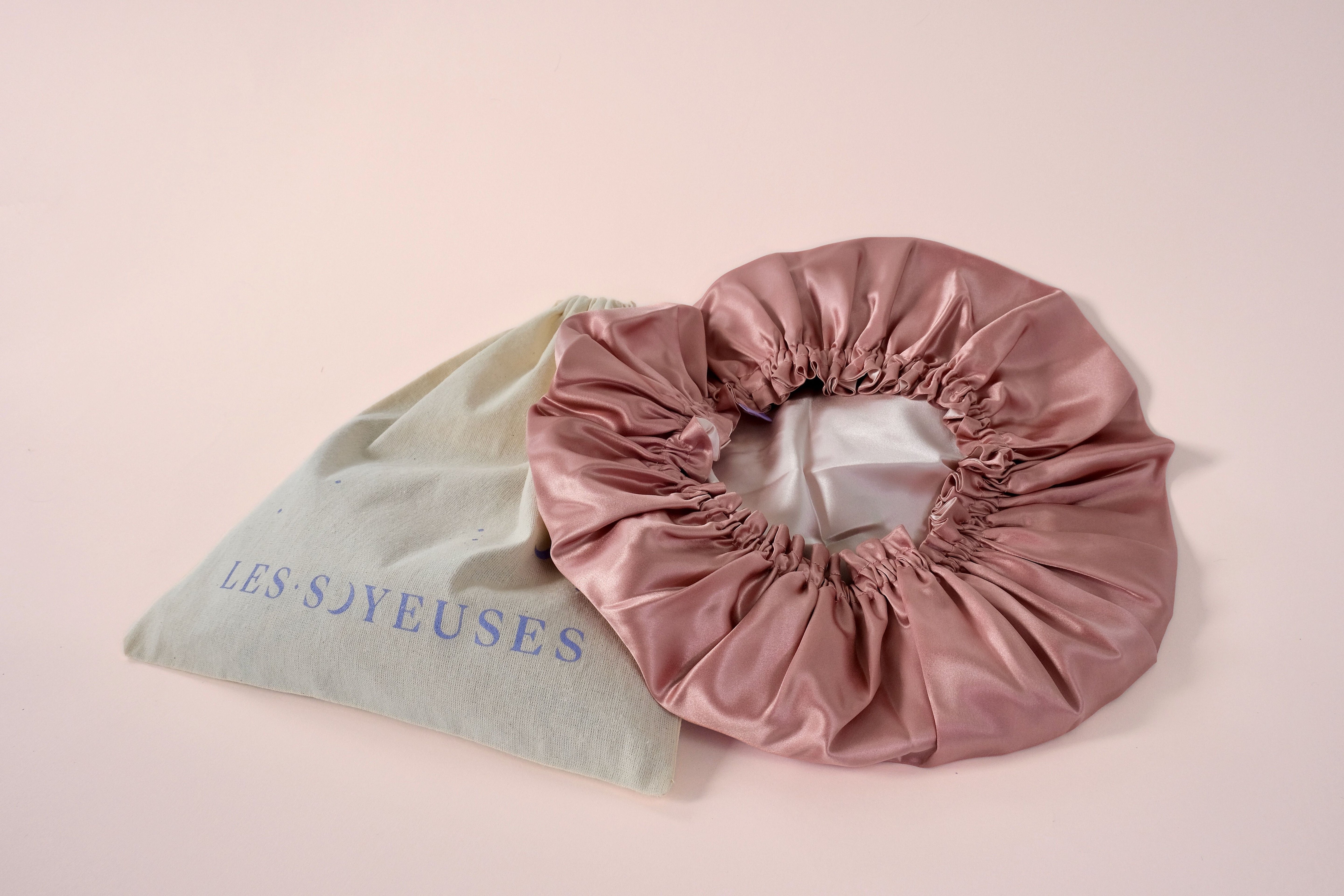 Bonnet de nuit double face en soie