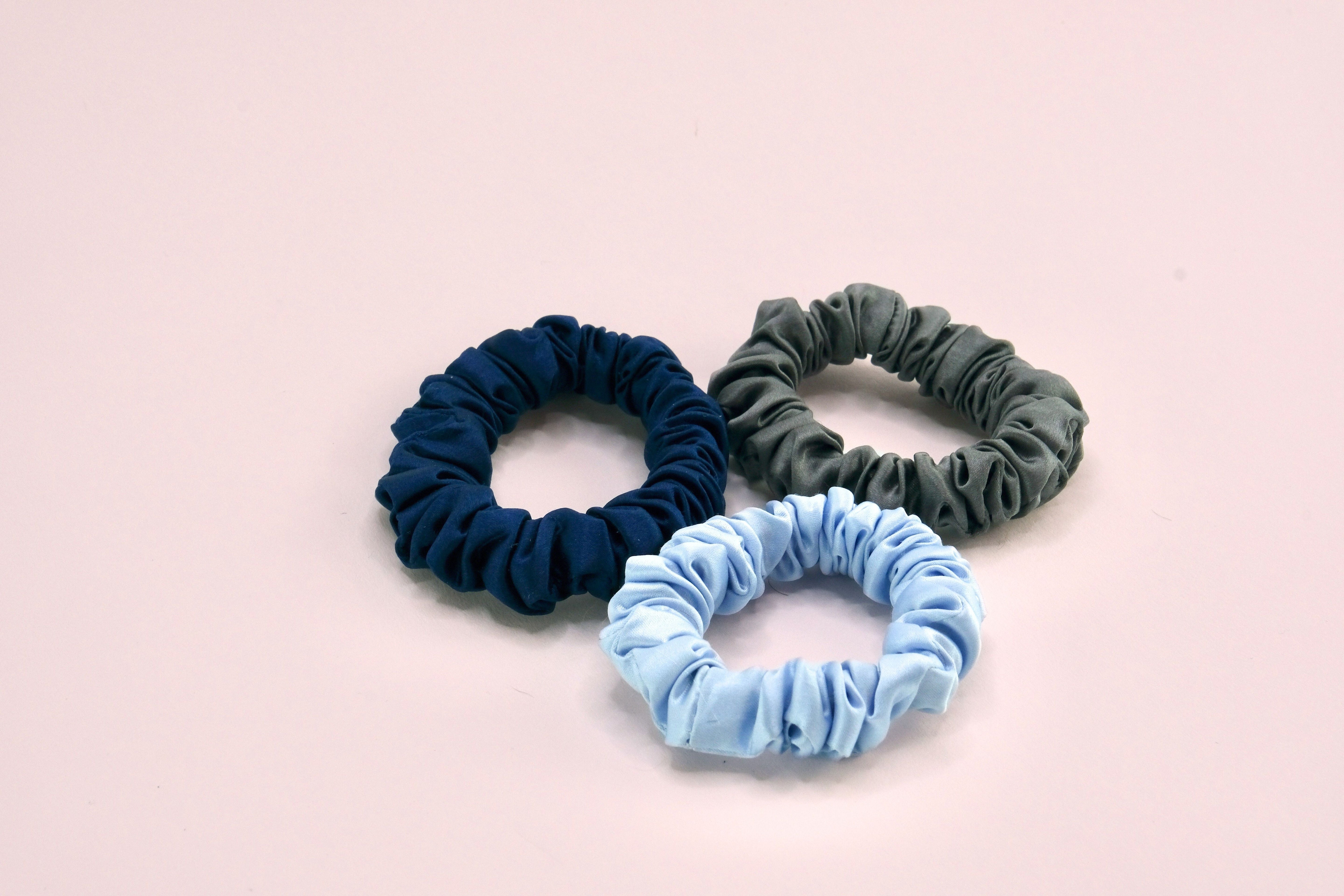 Trio de chouchous discrets en soie